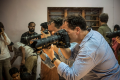 Doppelter-Einsatz Behind The Scenes beim Kathakali Temepltanz in Kerala
