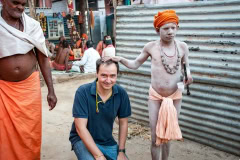 Gesegnete von einem Sadhu, Kumbh Mela in Haridwar 2010