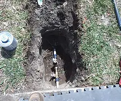 Before and after plumbing repair in San Antonio, TX