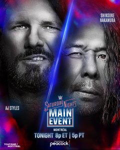 AJ Styles Set for Showdown With Shinsuke Nakamura at Saturday Night’s Main Event