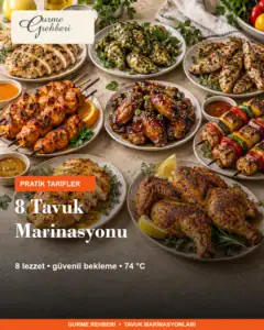 Sekiz farklı pişmiş tavuk marinasyonu, Gurme Rehberi Pratik Tarif Serisi