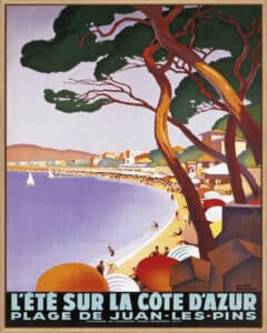 L'Ete Surla Cote D'Azur Roger Broders - Canvas Gallery Natural