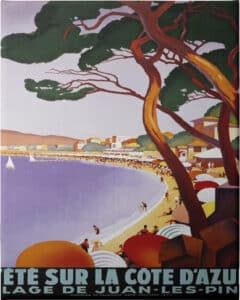 L'Ete Surla Cote D'Azur Roger Broders - Unframed Canvas Unframed Canvas