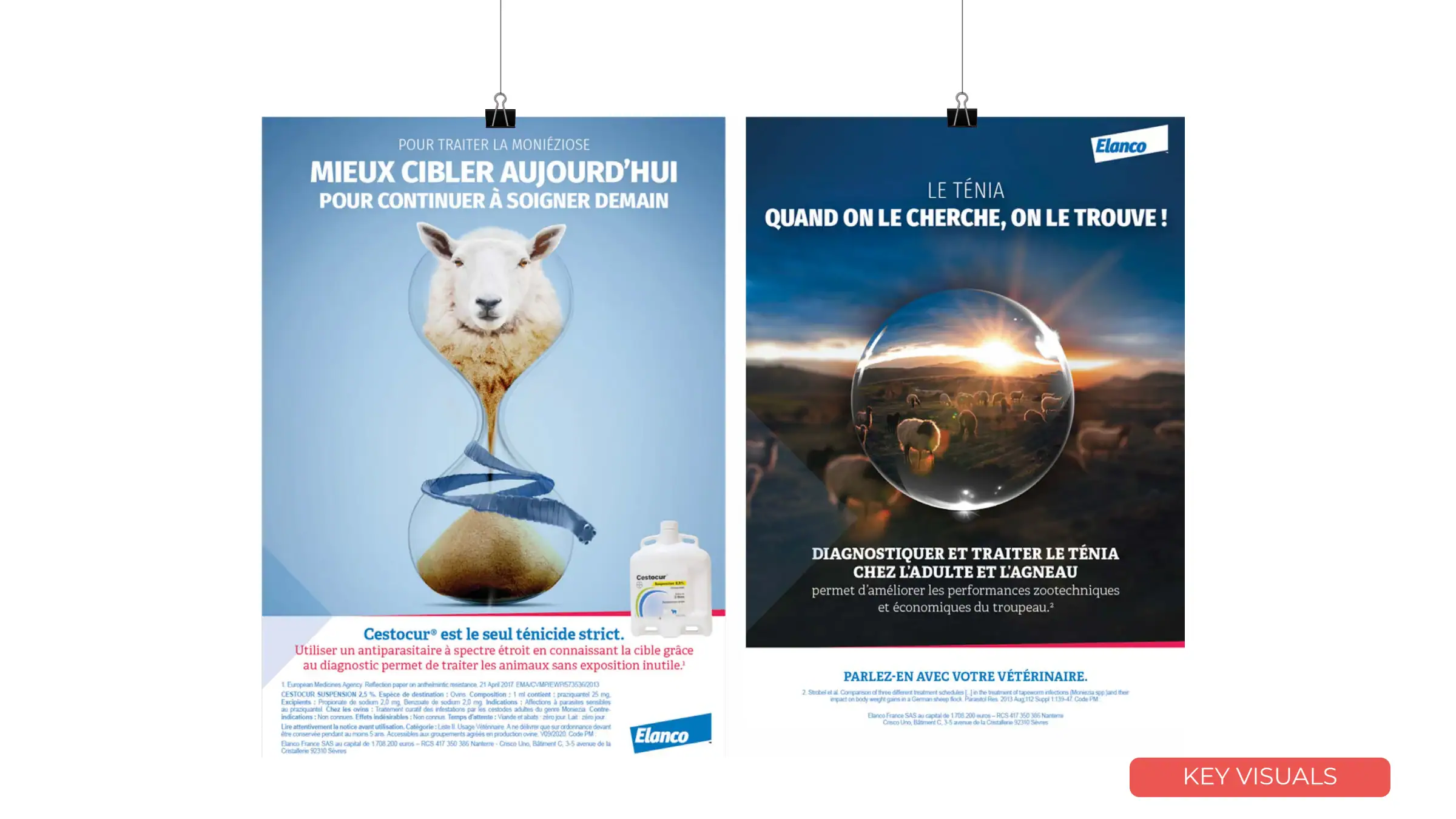 Cestocur : les deux visuels de campagne.