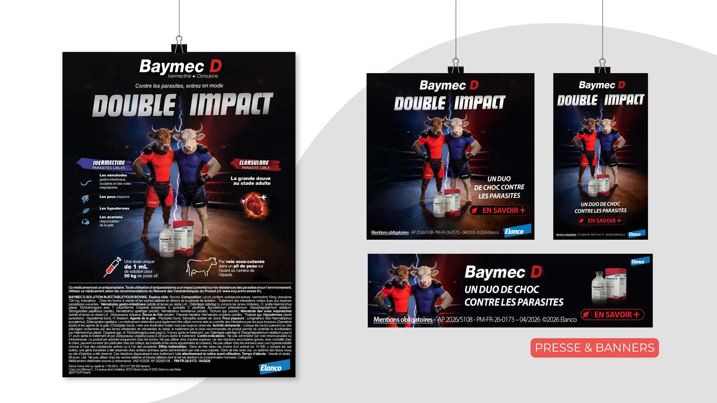 Baymec D : visuel principal, presse et bannières.