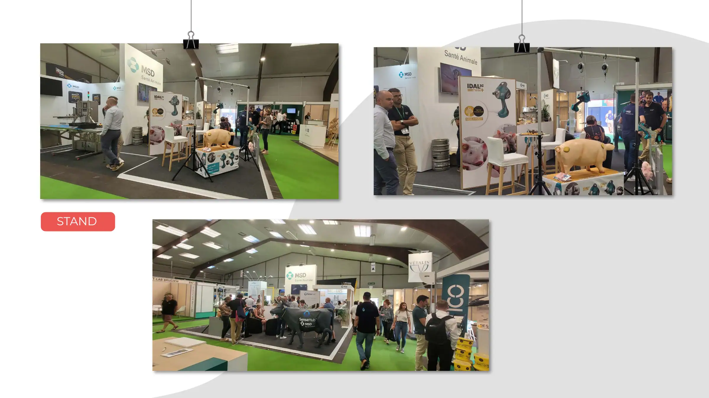 Stand au SPACE : vues de l’aménagement et des espaces de rencontre.