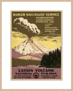 Lassen Volcanic National Park, ca. 1938 - 10cm Mount Board Box Natural