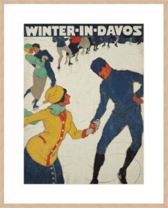 Winter in Davos Burkhard Mangold - 10cm Mount Board Box Natural