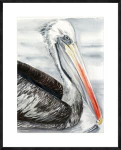 Grey Pelican I - 10cm Mount Board Sm. Black Woodgrain