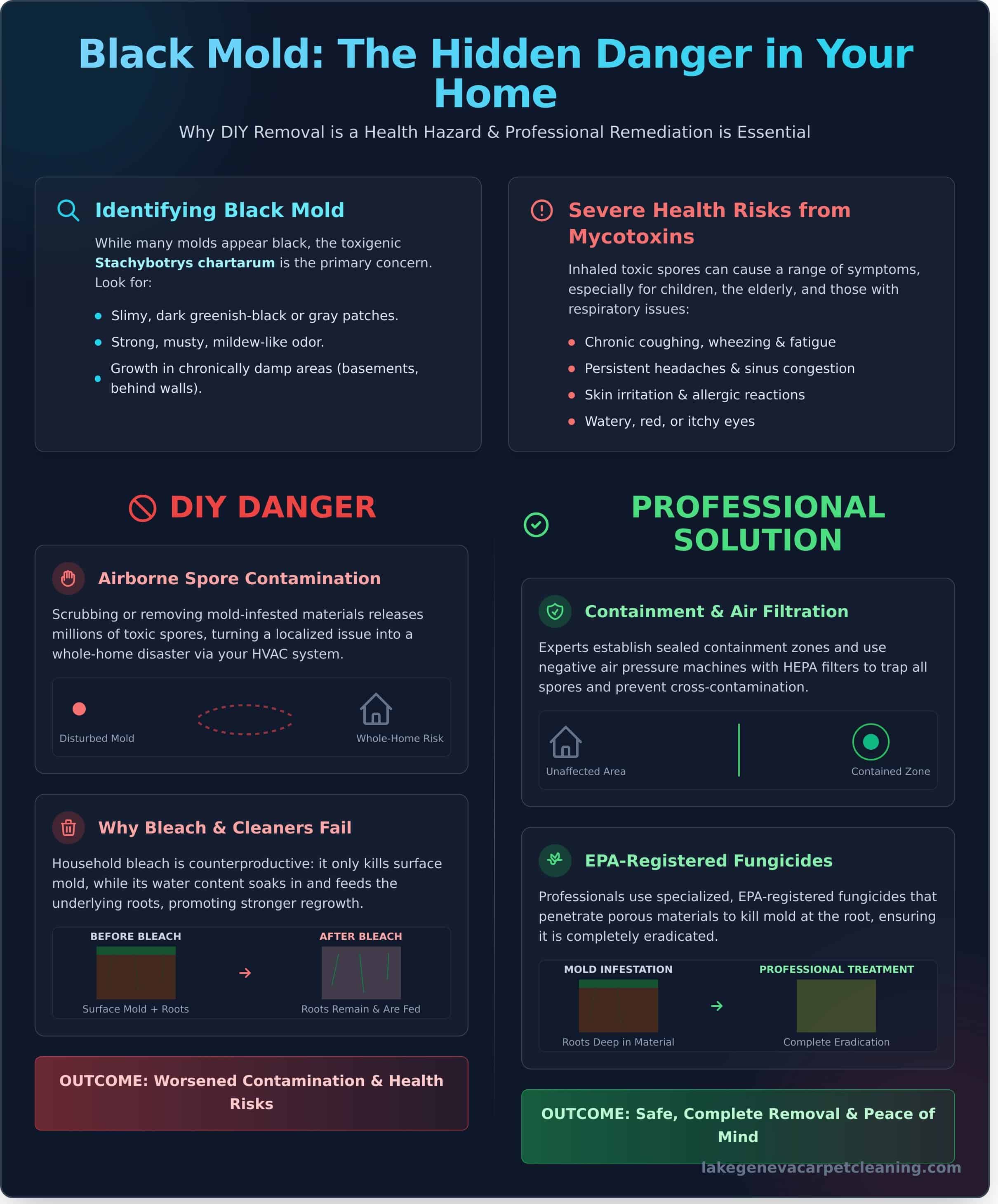 Black Mold Removal Lake Geneva - Safe & Professional Mold Remediation Services.