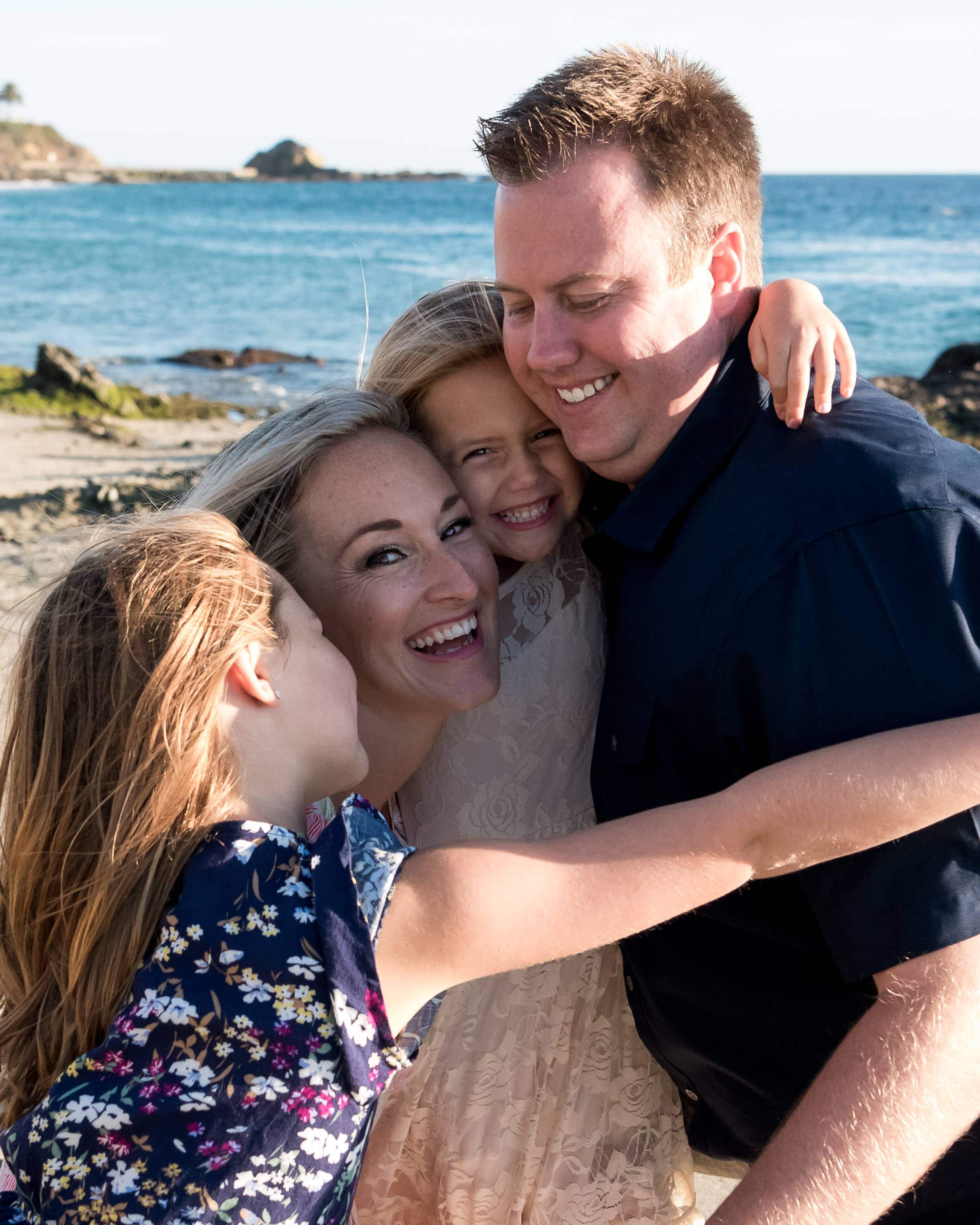 Family Photography beach fun Orange County Laura + Brad Photo