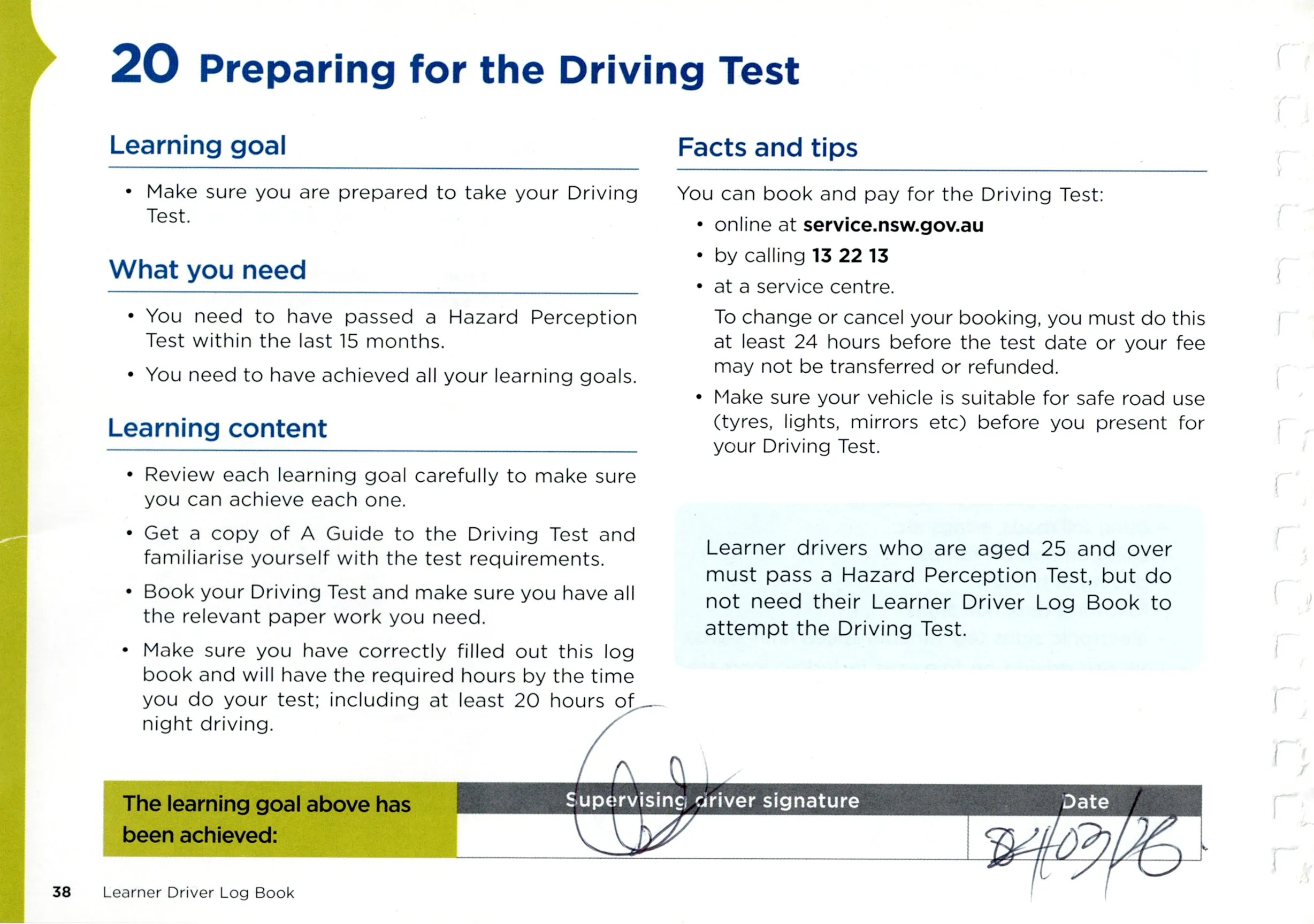 Lesson 20: Preparing for the driving test