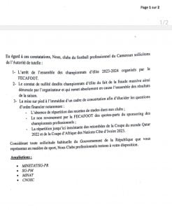 Les clubs de football professionnels appellent aussi à la nullité des championnats 2023-2024.
