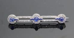 Sapphire and Diamond Brooch