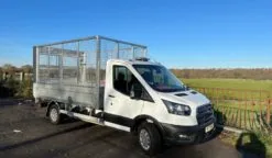 ELECTRIC FORD TRANSIT CAGED TIPPER WITH TAIL LIFT
