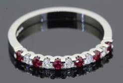 Ruby and Diamond Half Eternity