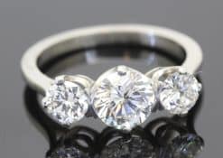 Diamond three stone ring