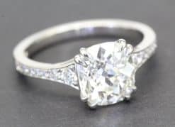 Cushion cut diamond engagement ring Weldons Dublin