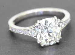 Cushion cut diamond engagement ring Weldons Dublin