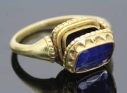 Alternative view of Kashmir Sapphire Poison Ring