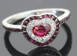 Ruby and diamond ring