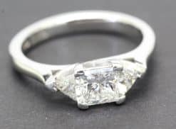 Stunning diamond solitaire ring in silver, perfect for engagements.