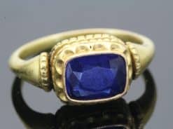 Kashmir Sapphire Poison Ring