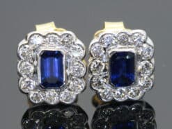 Sapphire and Diamond Earrings