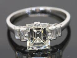 Art Deco Emerald Cut Diamond Ring