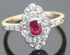 Ruby and diamond ring