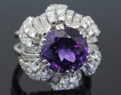 Amethyst and Diamond Dress Ring