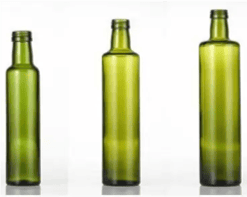 Bespoke-Glass-Green Round Oil Bottle