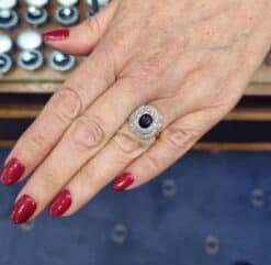 Alternative view of Sapphire and Diamond Ring, Reiman of New York