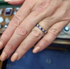 Alternative view of Sapphire and Diamond Eternity Ring