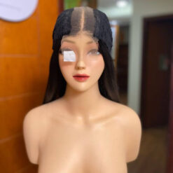 Lace closure 2x6 human hair wig - Bone straight 26 inch