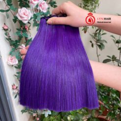 Alternative view of Vietnamese Hair Bundles - Bone Straight, Purple Color