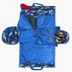 interno del borsone da viaggio blu linea new city