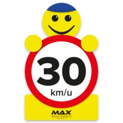 Max verkeerspoppetje | 30 km/u | Luxe dibond bord (M)