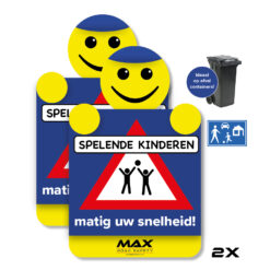 Max snelheid verkeerspoppetje | Spelende kinderen | (Kliko) stickers (S)