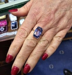 Alternative view of Ceylon Sapphire Solitaire