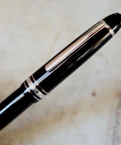 Stylo Roller Montblanc Meisterstück Résine Noire – Finition Platinum