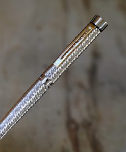 Stylo Plume Sheaffer Targa Plaqué Argent Spirale – Plume Or Massif 14 Carats – Fine