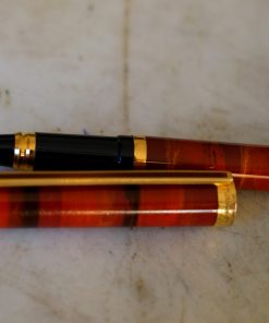 Rare Stylo Roller S.T. Dupont Laque de Chine Boisee Annelee & Plaqué Or 18 Carats – vue 7