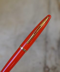 Rare Stylo Roller S.T. Dupont Laque de Chine Boisee Annelee & Plaqué Or 18 Carats – vue 2