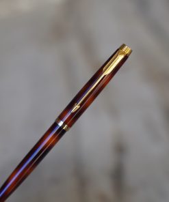 Stylo Bille Parker 75 Finition Laque Agathe & Plaqué Or 18 Carats – Rare – vue 2