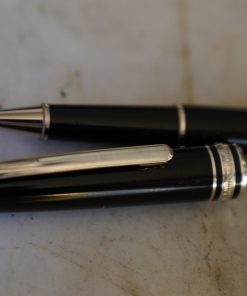 Stylo Roller Montblanc Meisterstück Résine Noire – Finition Platinum