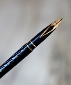 Stylo Plume Sheaffer Targa Laque Black Spiral – Plume Métal Plaqué Or 18 Carats – vue 2