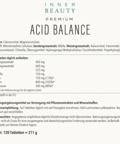 Inner Beauty Premium Acid Balance Etikett