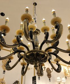 Đèn chùm đồng Đá cao cấp