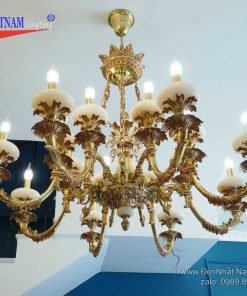 Đèn chùm đồng mạ vàng 1241-16